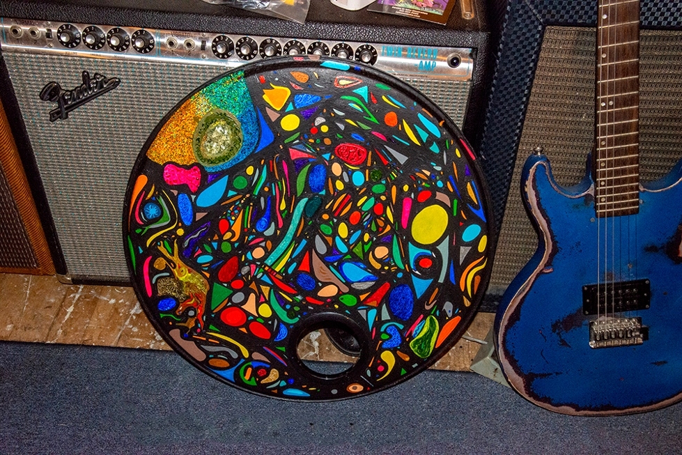 Peter Smolenski Hand Painted 20 Inch Bass Drum Head Project Smolenski 