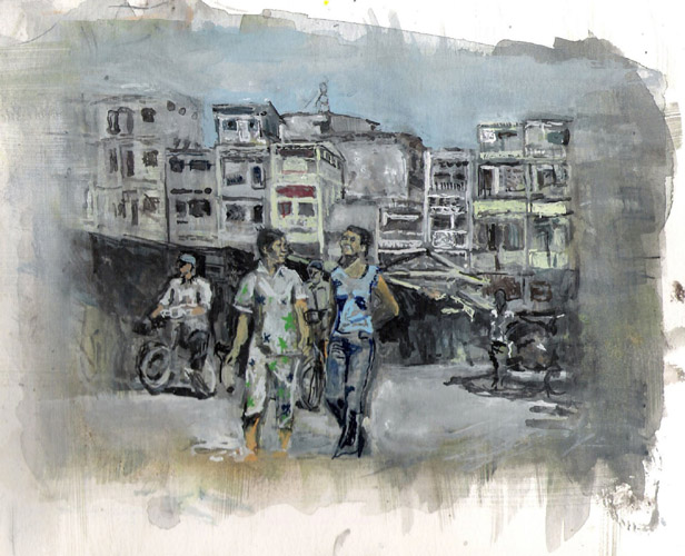Anthony Augustin Papini - Cambodia Street Scene World Class Artist 