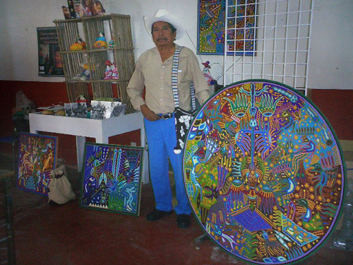 Silver Eagle Artist Bearer - Casa Huichol World Class Artist 