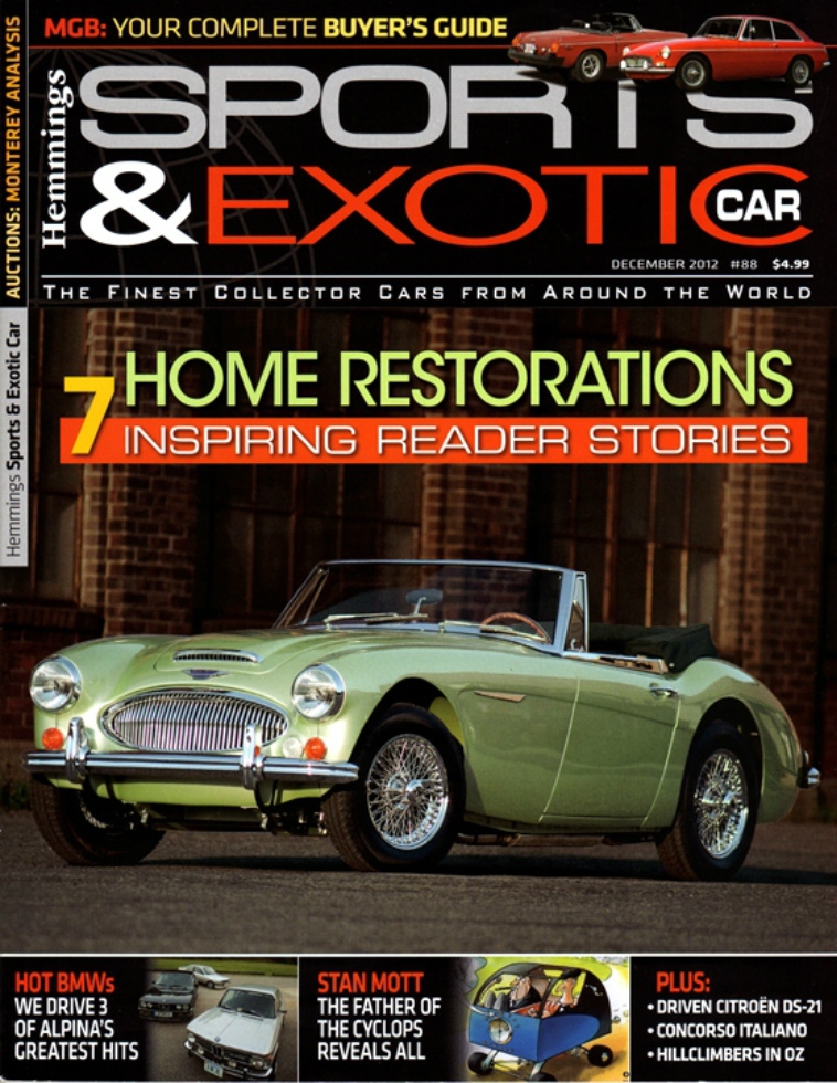 Artist Bobbie Crews |  Hemming's Sports and Exotic Car Magazine December 2012 World Class Artist 