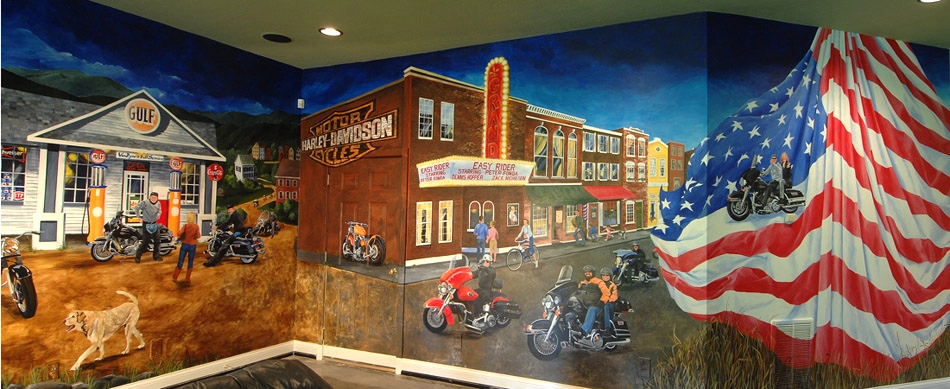 Motorcycle Mural for the Van Dynes 